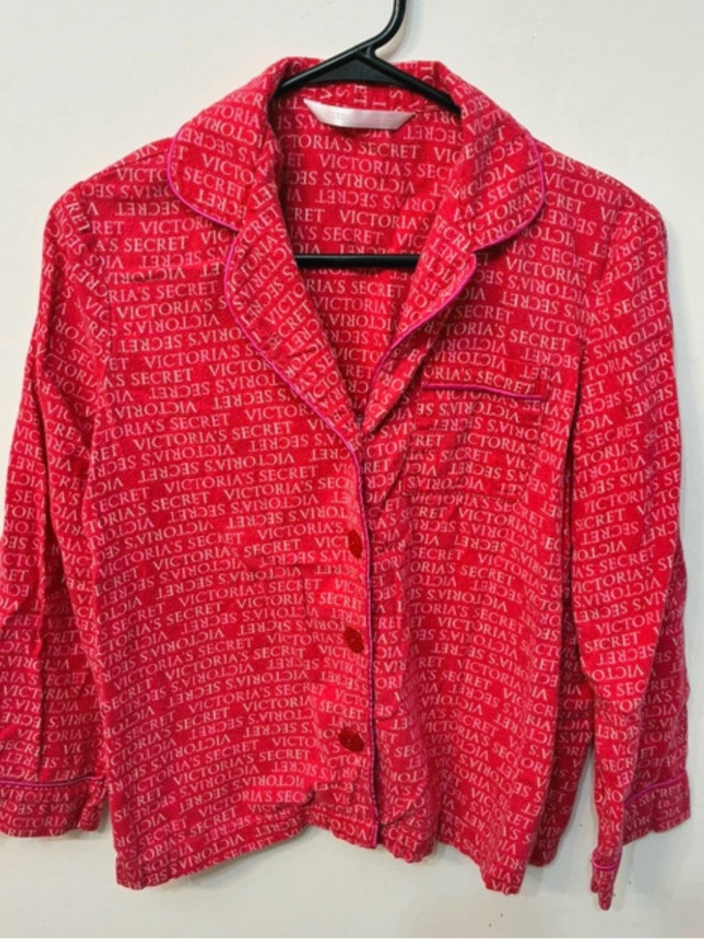Victoria's Secret Red Logo-Print Lounge Top